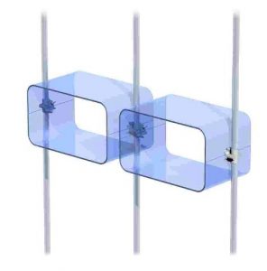 Warenpräsenter Acrylglas blau-transparent